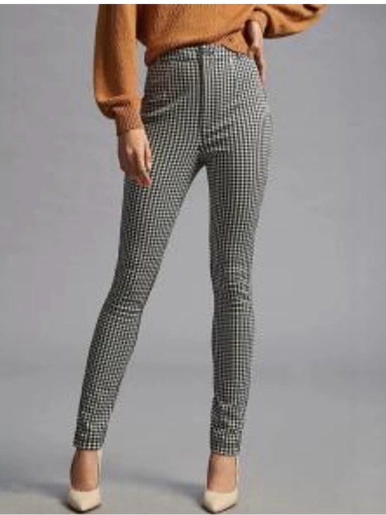 Anthropologie Pants - Anthropologie Maeve Houndstooth High-Waist Skinny Pants - Black & White
